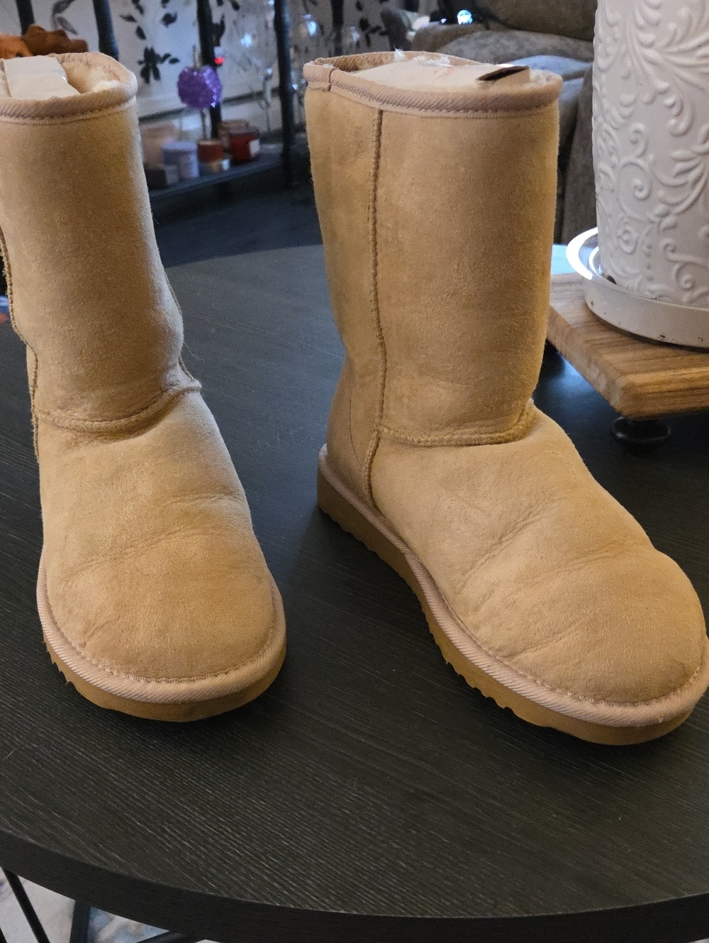 UGG Classic Short Suede Boots in Chestnut Tan